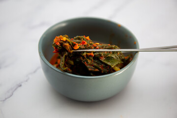 Korean Yeolmu Kimchi  Spicy fermented young radish