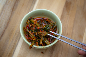 Korean Yeolmu Kimchi  Spicy fermented young radish