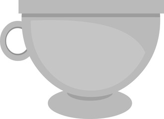 Vector emoticon illustration of a cup of tea