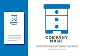 Blue Hive for bees icon isolated on white background. Beehive symbol. Apiary and beekeeping. Sweet natural food. Logo design template element. Vector