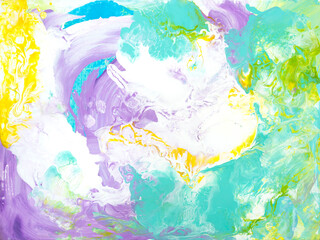 Abstract creative colorful hand painted background, fluid art, marble texture