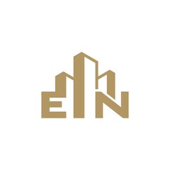 Fototapeta premium Building Construction Real Estate logo initials EN