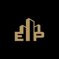 Building Construction Real Estate logo initials EP