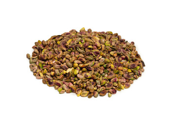 Peeled tasty pistachios as a background.