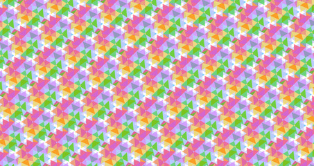 repetitive abstract geometric rainbow pattern-602a