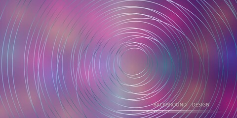 Neon Background with Colorful Gradient Circles. Vector Abstract Background. Shiny Neon Design Template.