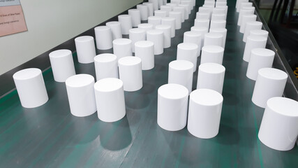 Fototapeta premium Coemetic plastic parts for injection molding,That is assembled into a cosmetic jar,