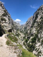 A route through the mountains in Picos de Europa (Asturias, Spain) - Ruta del Cares
