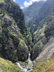 A route through the mountains in Picos de Europa (Asturias, Spain) - Ruta del Cares