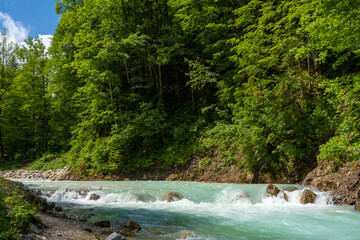 The river Partnach near Garmisch-Partenkirchen in Bavaria