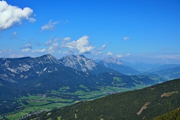 Austrian Alps-view on the Dachstein from Planai