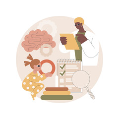 Developmental Screening abstract concept vector illustration. Child development assessment, developmental monitoring, screening practice, kids behavioral evaluation, primary abstract metaphor.