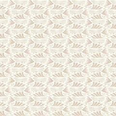 Minimal ecru jute geo texture pattern. Two tone washed out beach decor background. Modern rustic brown sand color design. Seamless geometric burlap effect pattern for shabby chic coastal living. 
