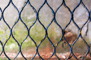 Fototapeta premium Abandoned brick distillery next to the palace