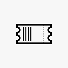 Ticket Icon In Trendy Design