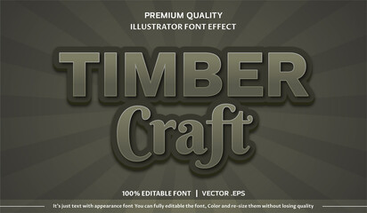 Fototapeta premium Timber craft text effect