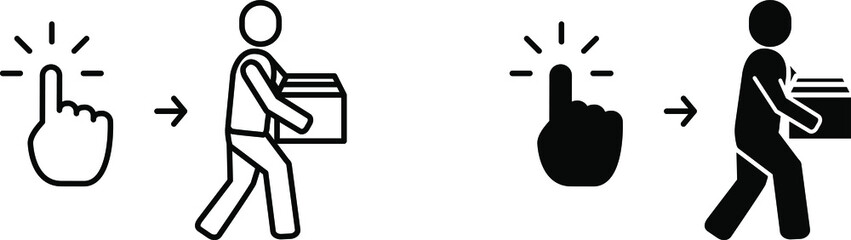 Buy and collect icon , vector
