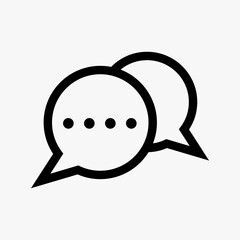 Speech bubble icon. Message speech bubble with cloud talk for banner