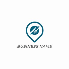 logo creative spoon and fork inside navigation