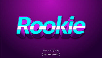 Stylish bold rookie text effect  - easy editable text style