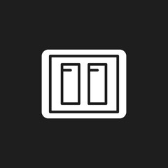 Lighting switch icon in white color