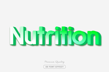 3d nutrition - easy editable text effect