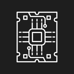 PCB Board icon in white color