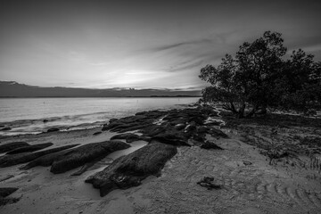Obraz premium Blackwhite Photos landscape Wonderful Batam Bintan Indonesia