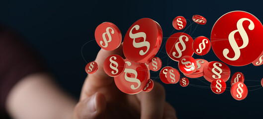 Law and justice concept modern 3d