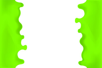 Vector green tea flavored ice cream with white space on both sides of the center.