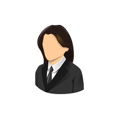 business woman avatar vector icon