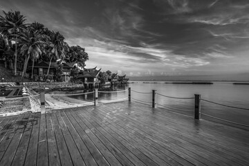 Obraz premium Blackwhite Photos landscape Wonderful Batam Bintan Indonesia
