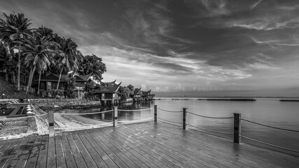 Obraz premium Blackwhite Photos landscape Wonderful Batam Bintan Indonesia
