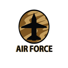 vector airplane with army clothes background
