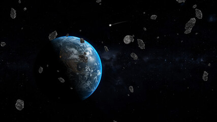 Obraz na płótnie Canvas Asteroid day on June 30 3d illustration