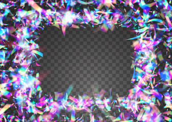 Kaleidoscope Glitter. Holiday Foil. Modern Art. Shiny Celebrate Illustration. Birthday Tinsel. Purple Retro Confetti. Party Element. Glitch Texture. Blue Kaleidoscope Glitter