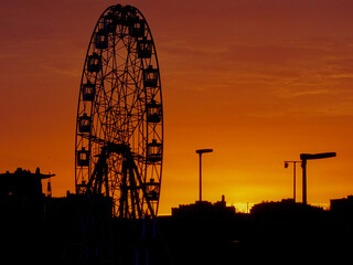silhouette of a tower