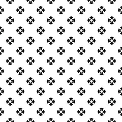 Black and white surface pattern texture. Bw ornamental graphic design. Mosaic ornaments. Pattern template. Vector illustration.