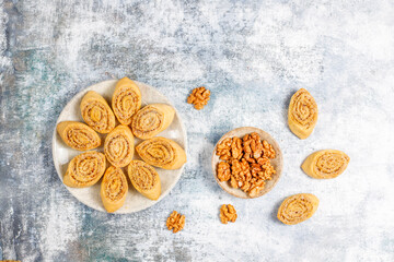 Homemade delicious organic walnut cookies.