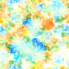 Obraz na płótnie Canvas Bright, summer Tie-dye seamless pattern