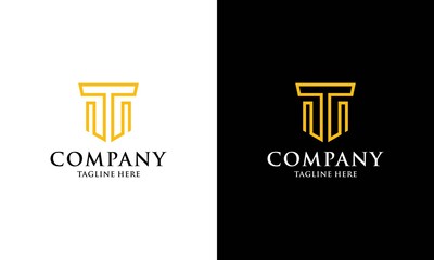 Letters T and W in shield logo design Template. Premium monogram business sign. Vector icon design template.
