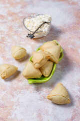 Homemade delicious cottage cheese cookies.