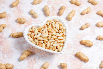 Homemade organic delicious roasted peanuts.