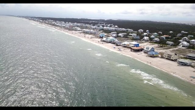Beach Shore & Sandbar Island Aerial 3