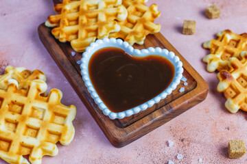 Homemade caramel sauce in a bowl.