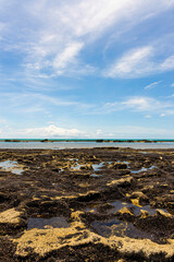 Beautiful Sunset at a reef, Barra de São Miguel, Alagoas, Brazil.