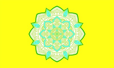 Mandala coloring book for kids mandala coloring page yellow background