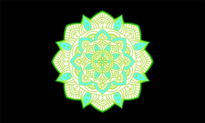 Beautiful Indian floral ornament. Ethnic Mandala. Henna tattoo style. hand drawn design.coloring book