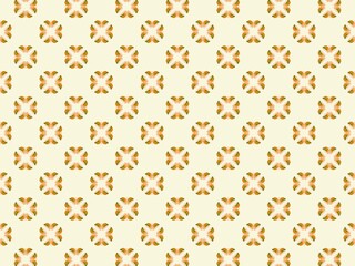Pale yellow background with mad orange patterns