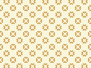Pale yellow background with mad orange patterns